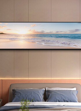 现代简约海景抽象卧室床头装饰画
