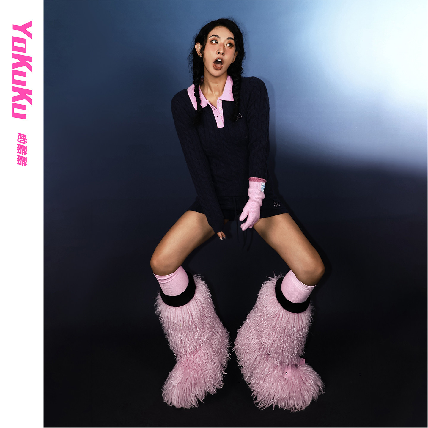 哟酷酷（乌龙女校）美式个性绣花设计针织毛衣女撞色显瘦时尚套装,女装/女士精品,时尚套装,淘宝优惠券,粉丝福利购,淘宝优惠卷