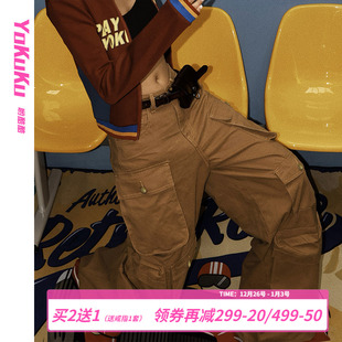 流浪市民 裤 美式 休闲工装 女 复古高街户外潮流多口袋时尚 哟酷酷