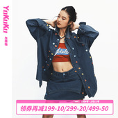 女不规则半身裙套装 哟酷酷 女 小众设计款 牛仔衬衫 来去自由 秋季