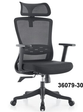 久坐舒适转固定头枕椅办公椅36079-304A