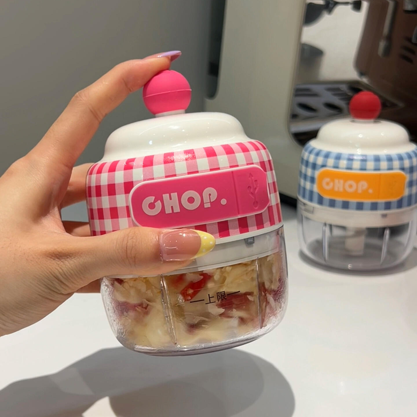 葱姜蒜搅碎机厨房家用电动小型绞肉机饺子馅碎菜机宝宝辅食料理机