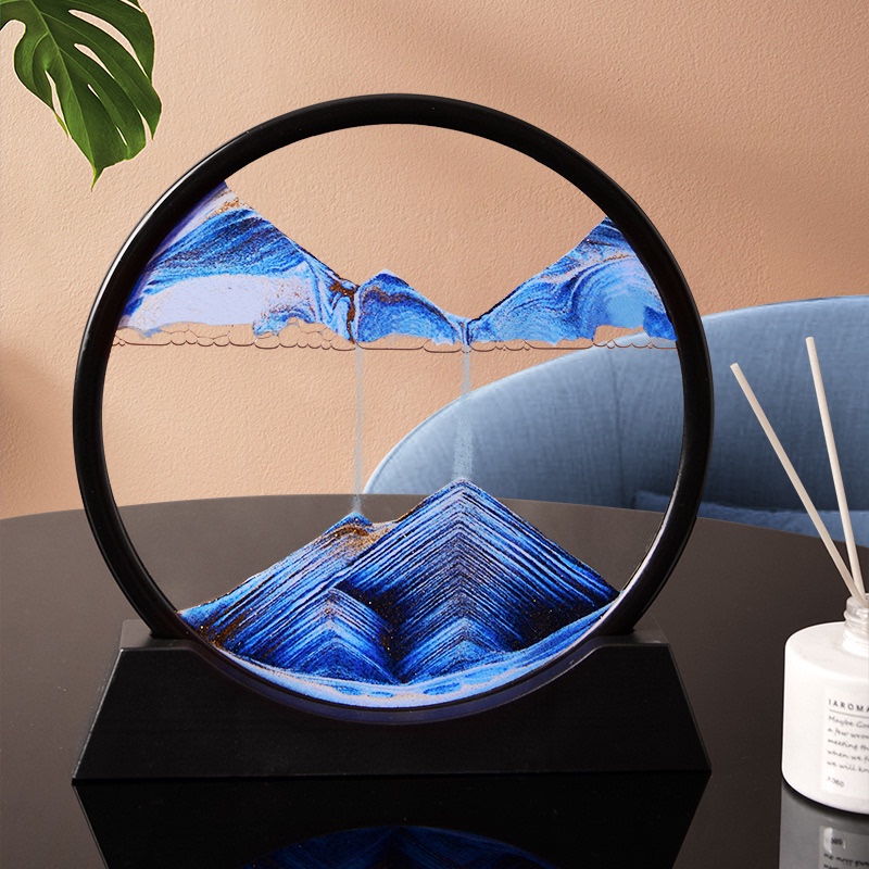 流沙相框创意3D山水沙画高档次玻璃沙漏摆件家庭客厅装饰送女生日图片