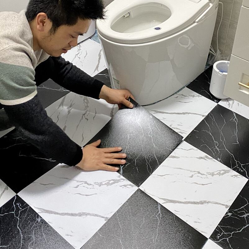 厨房防水耐磨地贴卫生间地砖贴纸A自粘浴室地板贴水泥地面厕所地