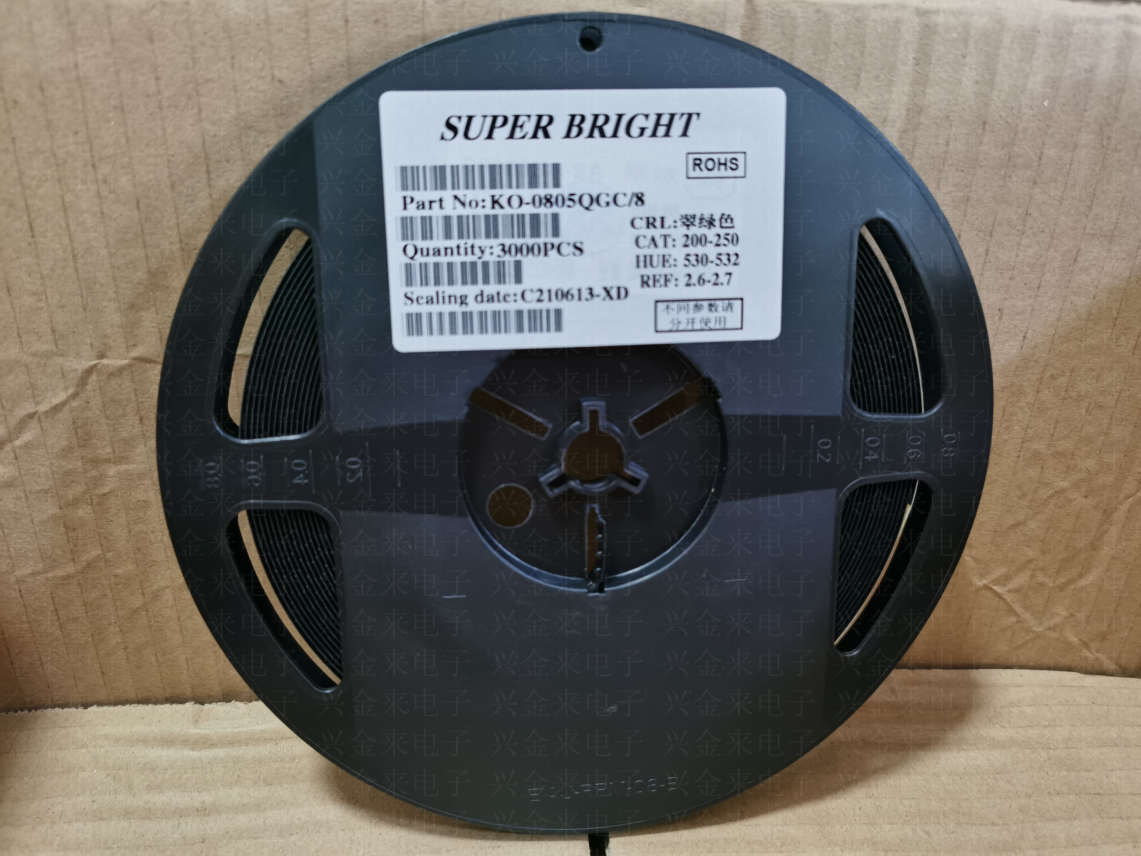 led0805贴片发光二极管翠绿光翠绿色绿色整盘3000只