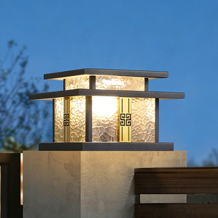 太阳能柱头灯门柱2026新款院子农村门墩大门口庭院大门两侧柱子灯