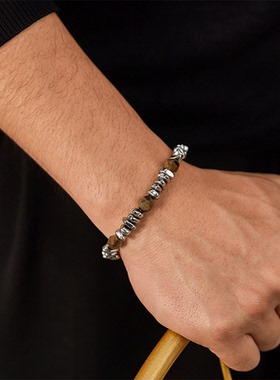 LUCKJAY嘻哈碎银手链可调节转运