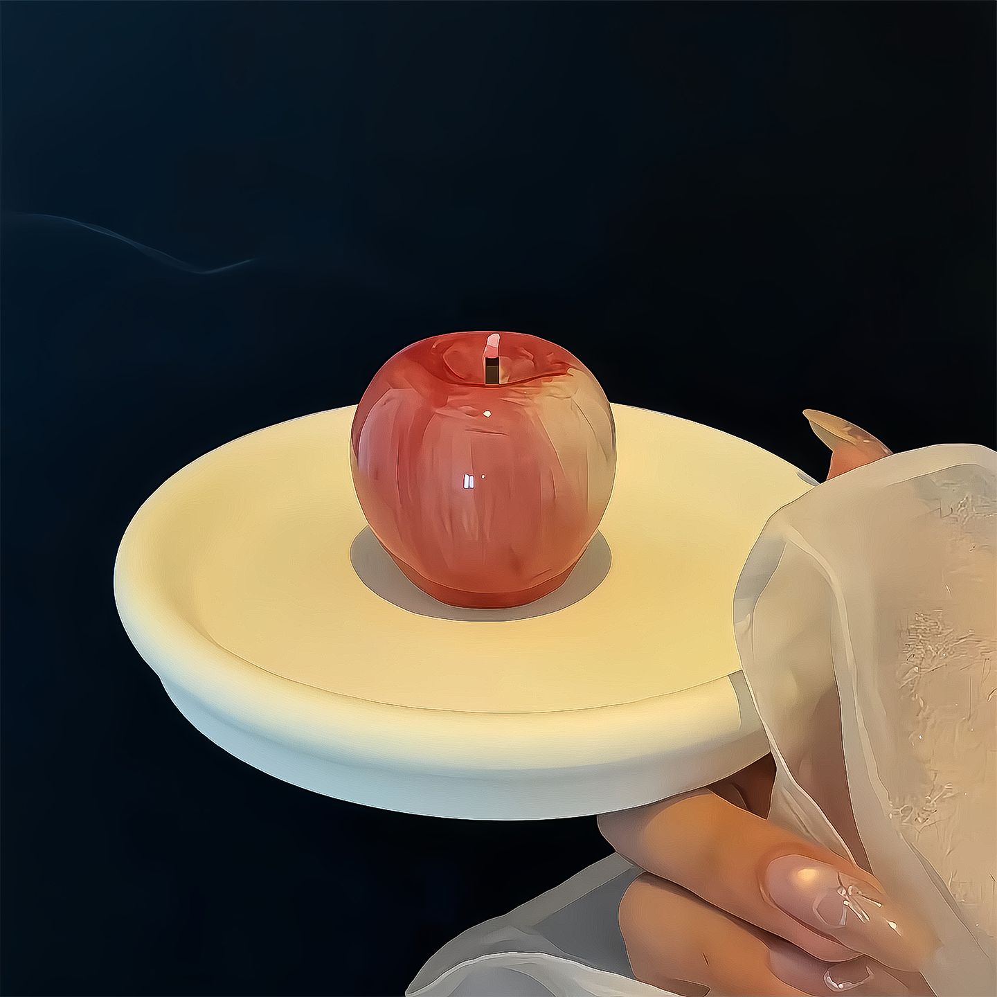 苹果陶瓷香插香座香薰条香托陶瓷香线插桌面摆件改造房间的小物件