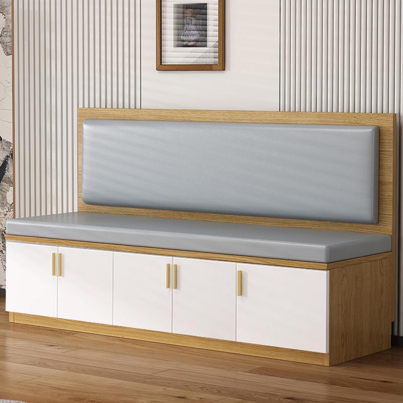 实木卡座餐桌家用沙发储物餐厅阳台收纳飘窗柜软包定制沙发边柜