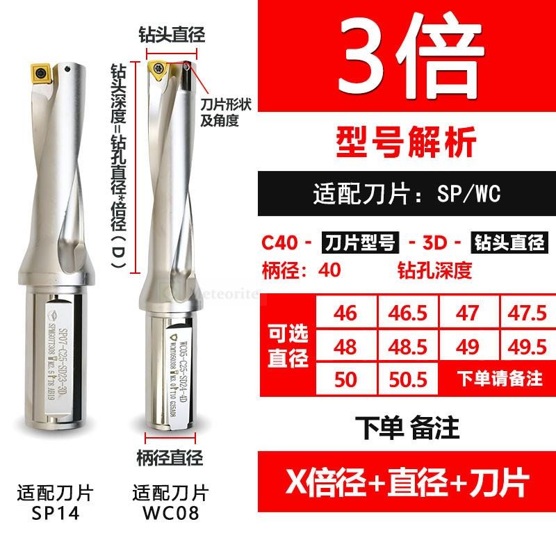 U钻刀杆深孔钻暴力u钻wc/SPu钻平底u钻快速扩孔喷水钻小直径车床