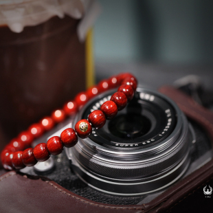 译木·7 7.6mm黑金标「小叶紫檀老料泥料」老型手串