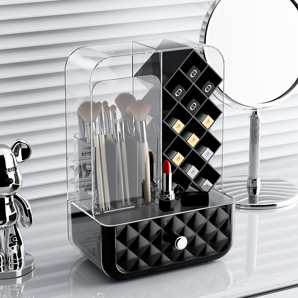 化妆刷口红防尘收纳轻奢整理盒