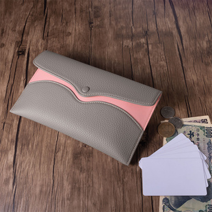 荔枝纹牛皮多功能商务钥匙包 真皮手拿包女士小巧时尚 花虎日式 风格