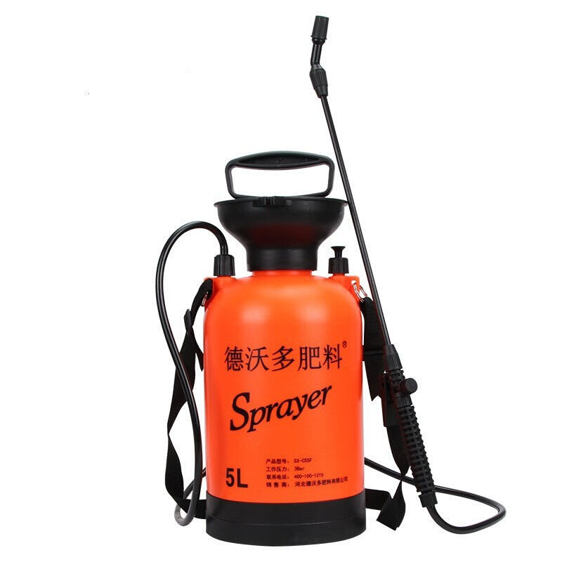 德沃多多功能喷雾器5L农用手动气压式小型打药机喷水壶家庭园艺园