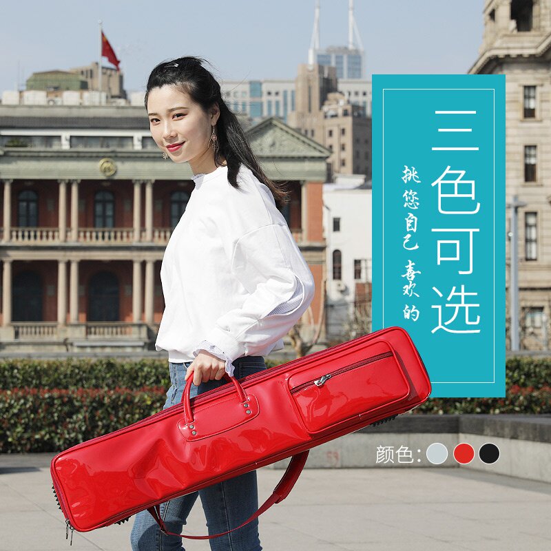 吴越牌二胡包漆皮亮面水晶革二胡琴包加厚防水防震琴套镜面胡琴袋