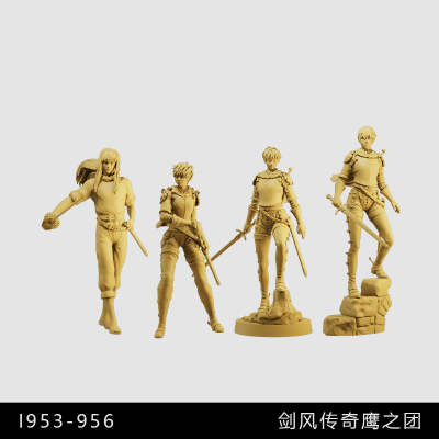 【剑风传奇】鹰之团格里菲斯 卡思嘉 黄金 1/64模型手办1比43白模