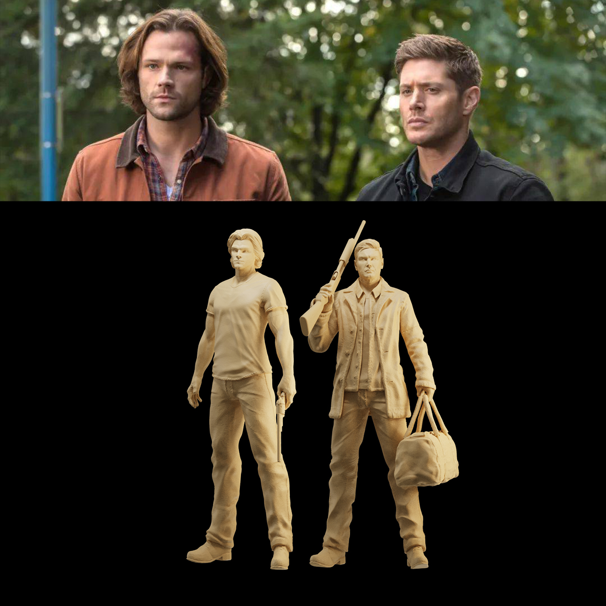 【邪恶力量】迪恩 萨姆 兄弟 1/64:人偶微缩车模场景 35模型