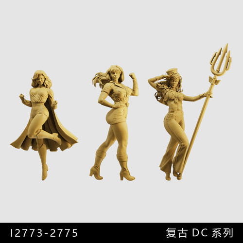 【超级英雄】卡拉戴安娜媚拉1/64小人偶模型手办1:43比例微缩白模