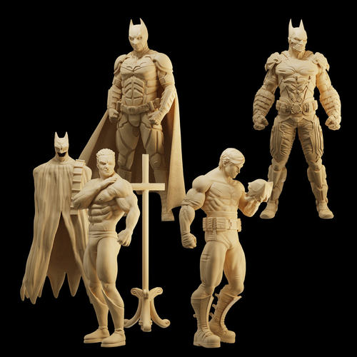 【蝙蝠侠宇宙】布鲁斯维恩 战衣 1/64:人偶微缩车模场景 35模型