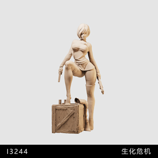 【生化危机】艾达王女枪手 1/64人偶手办43比例GK微缩白模35模型