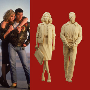 阿汤哥和凯莉 壮志凌云汤姆克鲁斯1/64:人偶微缩车模场景比例模型