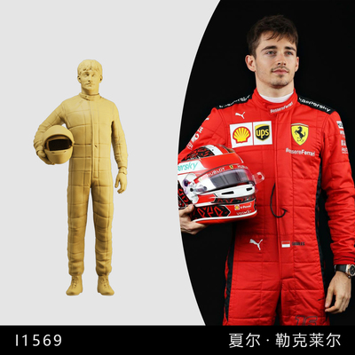 【夏尔勒克莱尔】摩纳哥F1赛车手1/64小人偶模型手办1:43微缩白模