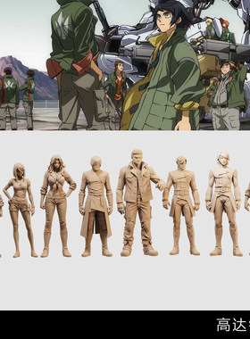 【 铁血的奥尔芬斯】三日月 维达尔 高达 1/64模型手办微缩白模
