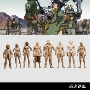 【 铁血的奥尔芬斯】三日月 维达尔 高达 1/64模型手办微缩白模