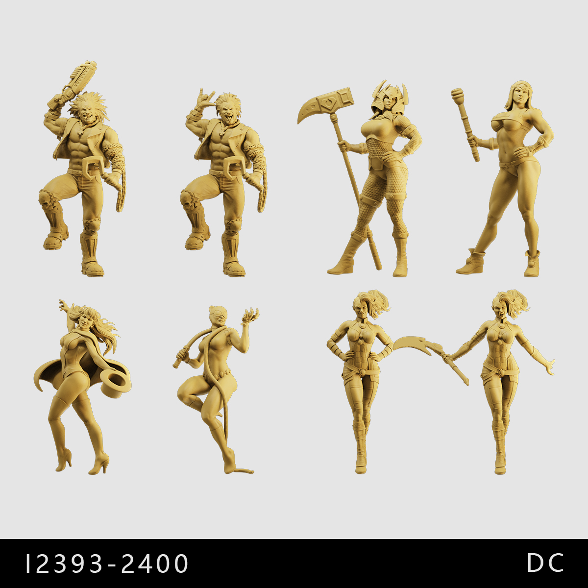 【DC】猫女 大芭达 罗伯 格蕾尔 /64小人偶模型手办1:43微缩白模