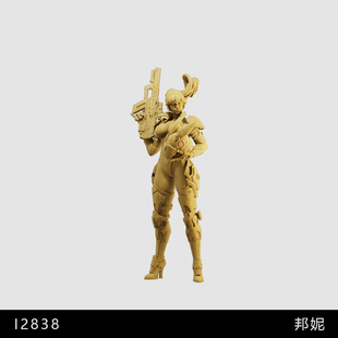 【第一后裔】邦妮 射击游戏 1/64小人偶模型手办1:43比例微缩白模