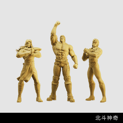 【北斗神拳】拉奥 健次郎 1/64小人偶模型手办1:43微缩白模