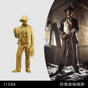 【夺宝奇兵】印第安纳琼斯 冒险 1/64小人偶模型手办1:43微缩白模