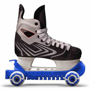 冰球轮滑刀套冰刀鞋轮子刀套儿童成人可调滑冰鞋刀套带滑轮