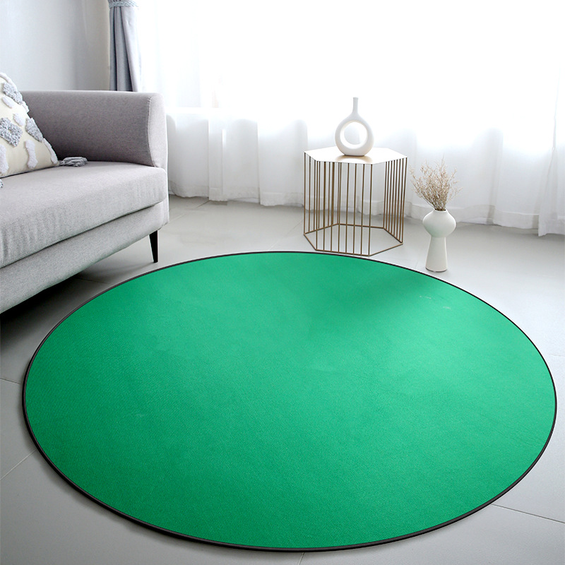 深绿色圆形地毯邮政绿香港电车绿拍照背景抠图专用绿幕产品展示垫