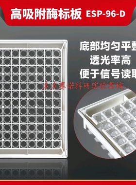 高吸附酶标板Elisa Plate灵敏度高平底透明,酶标仪从底部读取信号