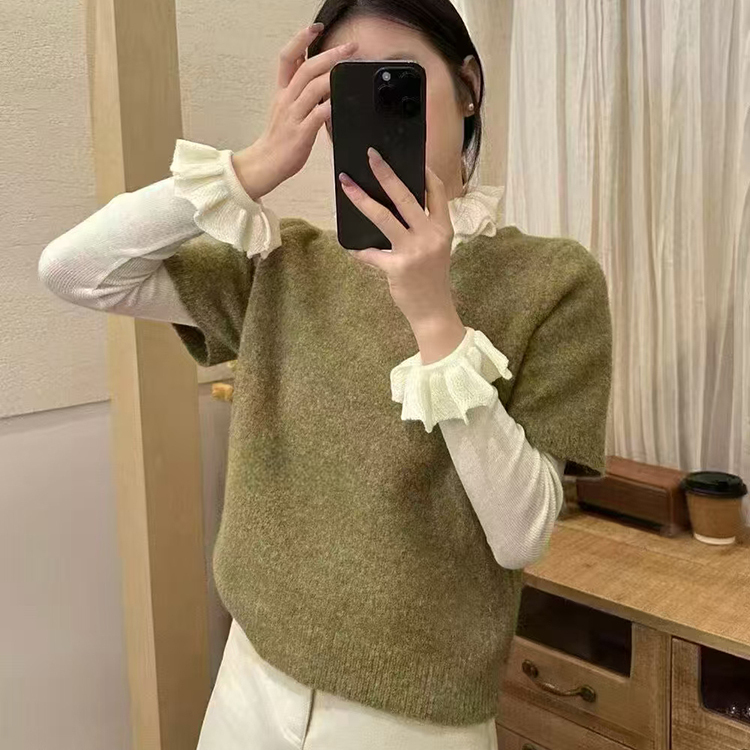 毛衣套装搭配一整套女秋冬内搭针织衫上衣叠穿毛衣韩系chic两件套