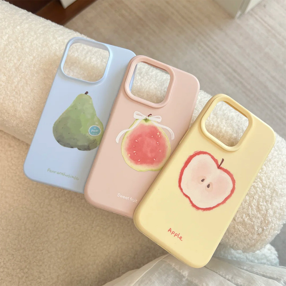 小清新水果适用苹果16手机壳iphone17promax适用14pro男女12保护套13小众11软壳16promax夏日清新感彩色磨砂