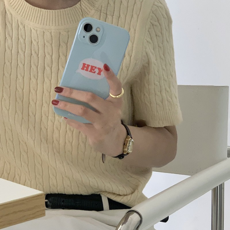 韩国ins简约baby蓝英文15适用iPhone13手机壳16promax苹果14promax新款11女12pro日韩风14pm硅胶套新款14