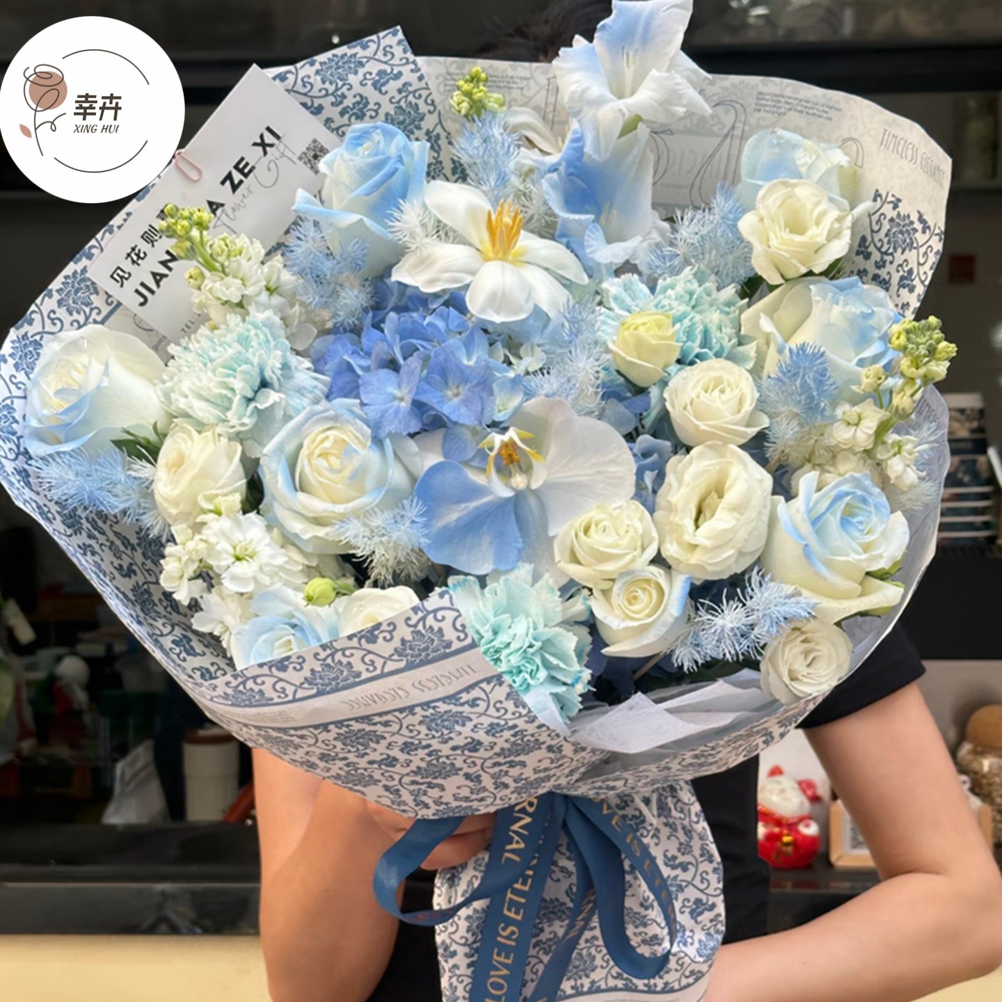 青花瓷花束包花纸艺术油画包装纸花束背景牛皮纸花店花艺包装资材,鲜花速递/花卉仿真/绿植园艺,花艺包装纸,淘宝优惠券,粉丝福利购,淘宝优惠卷