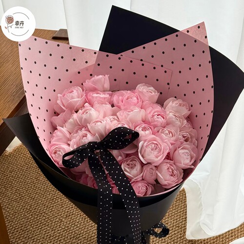 母亲节520新款波点系列牛皮纸加厚艺术造型纸鲜花花束礼物包装纸
