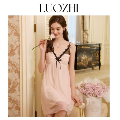 【来了就好】LUOZHI罗芝·定制款纯欲风软纱吊带裙AL6900-1