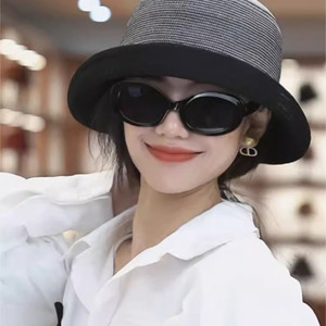 太阳帽2026春夏新款遮阳防晒百搭时尚礼帽复古休闲盆帽卷边渔夫帽