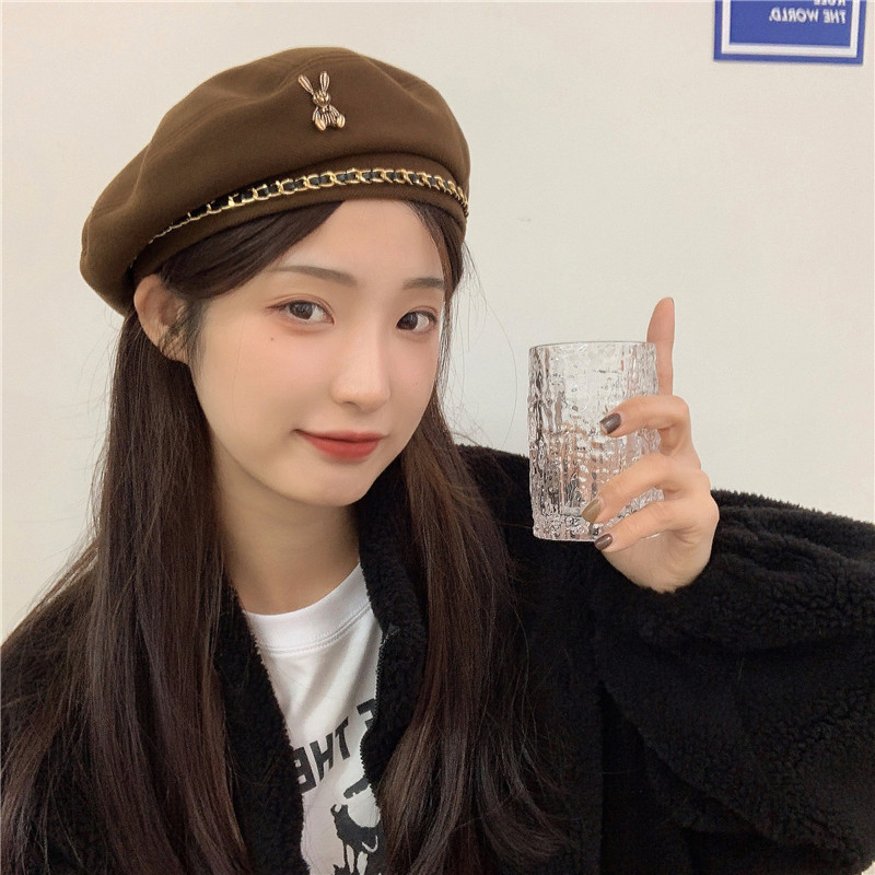 贝雷帽逛街休闲女秋冬季可爱百搭
