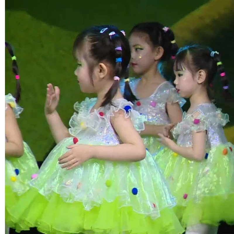 亮片舞蹈纱裙幼儿园演出服