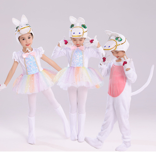 儿童小马年演出服小马过河表演服小马奔腾白马舞蹈服少儿马年服装