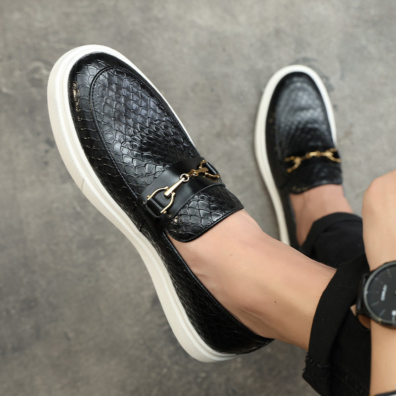 fashion men shoes man footwear新款青年皮鞋男韩版潮流透气男士
