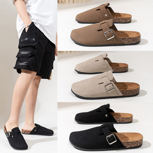 cork slippers slides flat shoes sandals clogs mules2026年