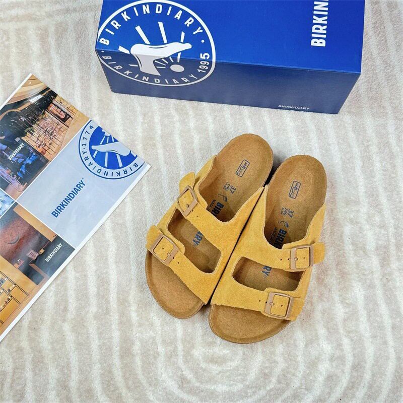 cork slippers slides sandals clog shoes彩色系凉鞋真软木勃肯