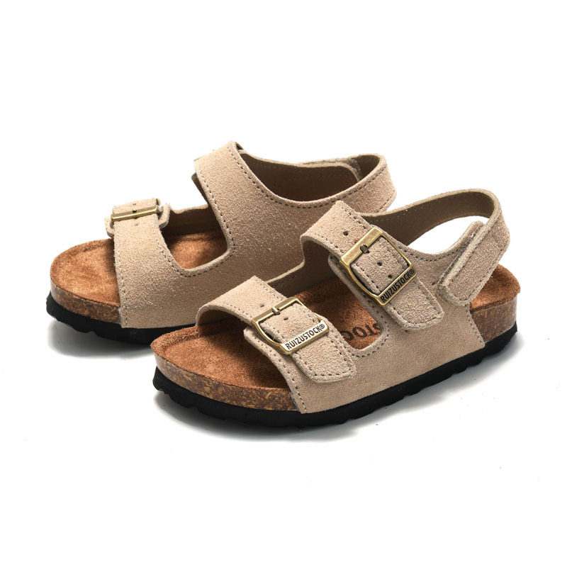儿童软木拖鞋kids sandals boys girls cork flip flops