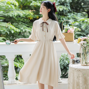 女生小个子连衣裙女夏季2024新款学生森系裙子少女初中高中超仙女